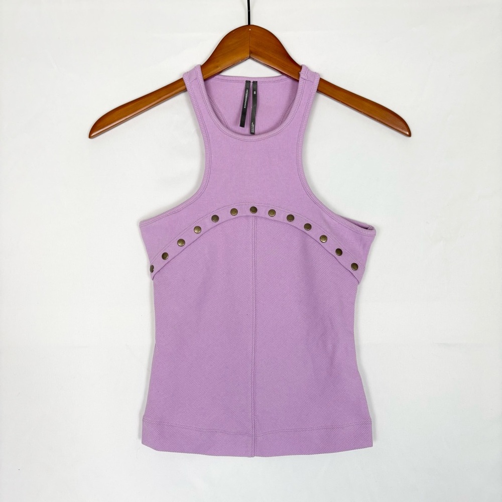 NEW By Anthropologie Snap Racer Tank Purple Size XXS